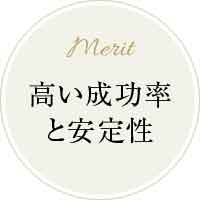 高い成功率と安定性