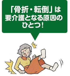 「骨折・転倒」は要介護となる原因のひとつ！